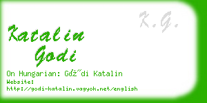 katalin godi business card